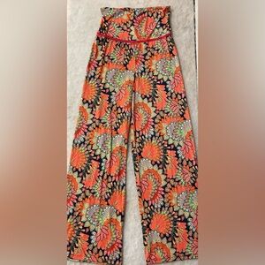Vibrant Floral Wide-Leg Pants